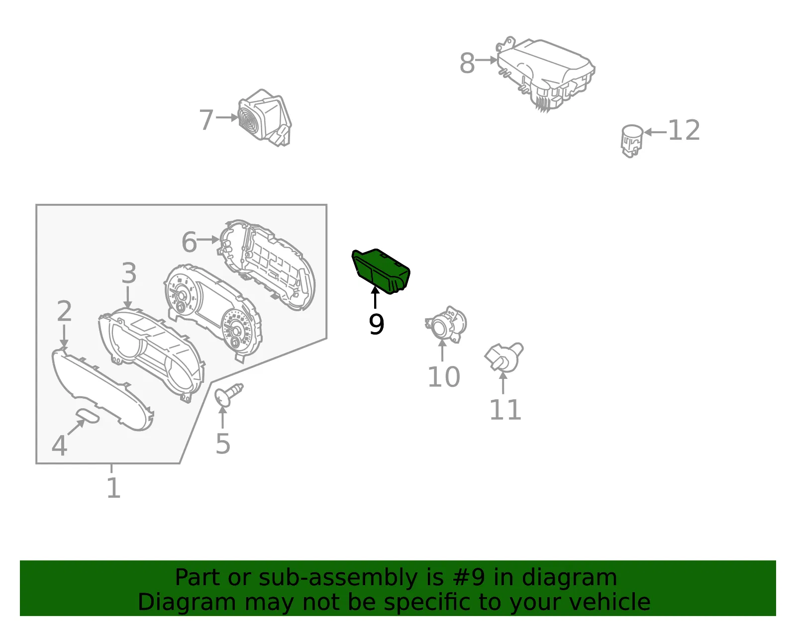 Control Switch Assembly - Kia (93700-J5040CA) - view 2