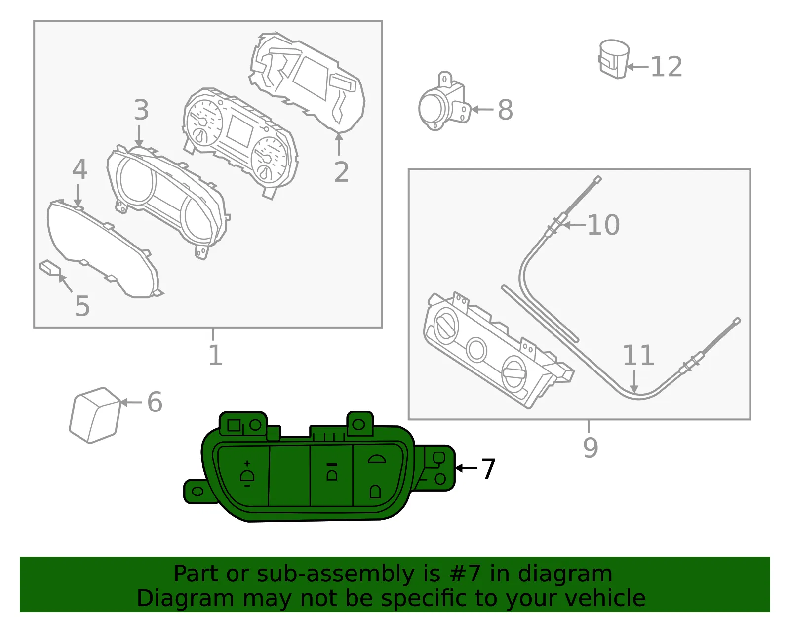 Instrument Light Rheostat - Kia (93700-Q5040CDD) - view 2