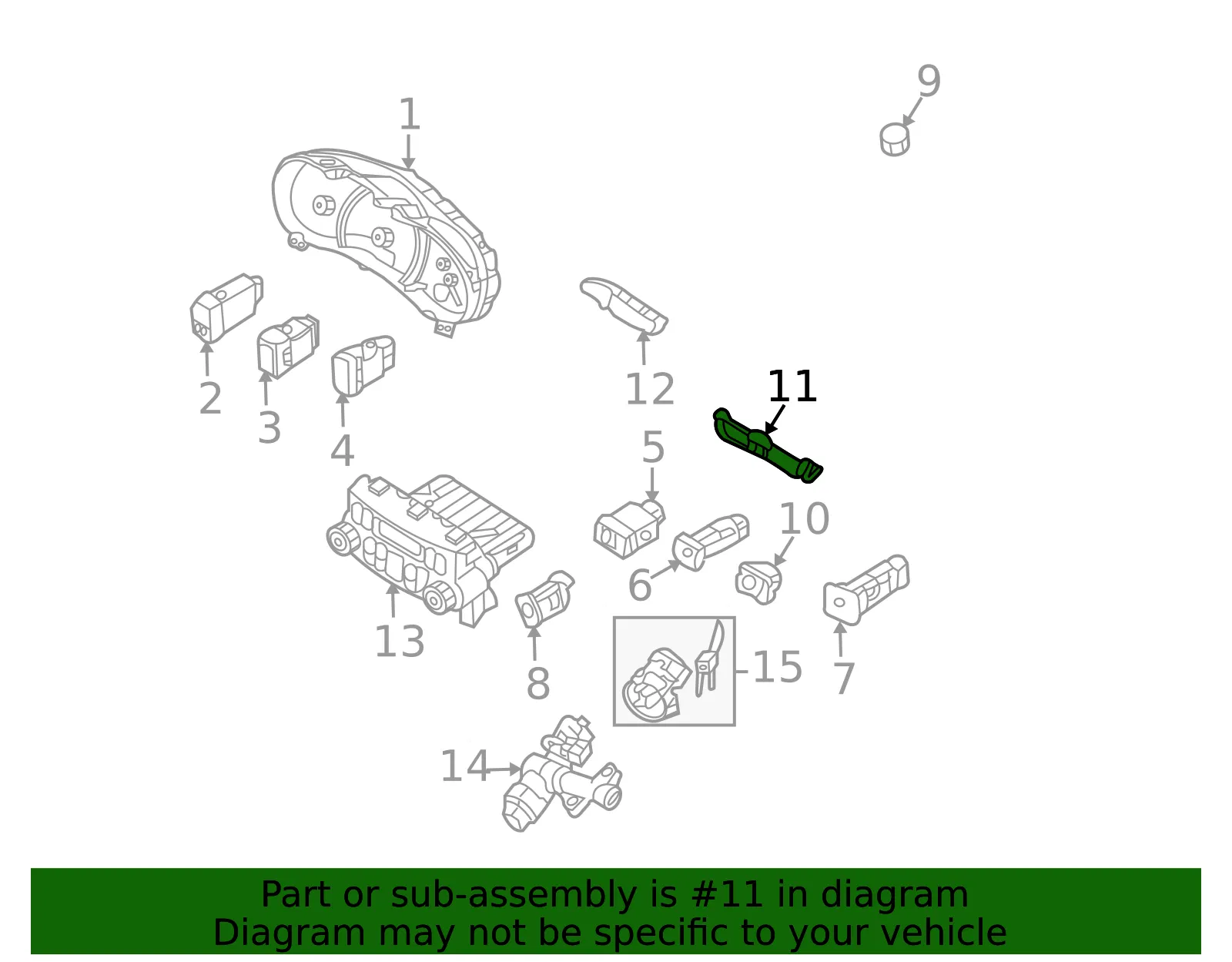 Switch Panel - Kia (93701-4D030VA) - view 2