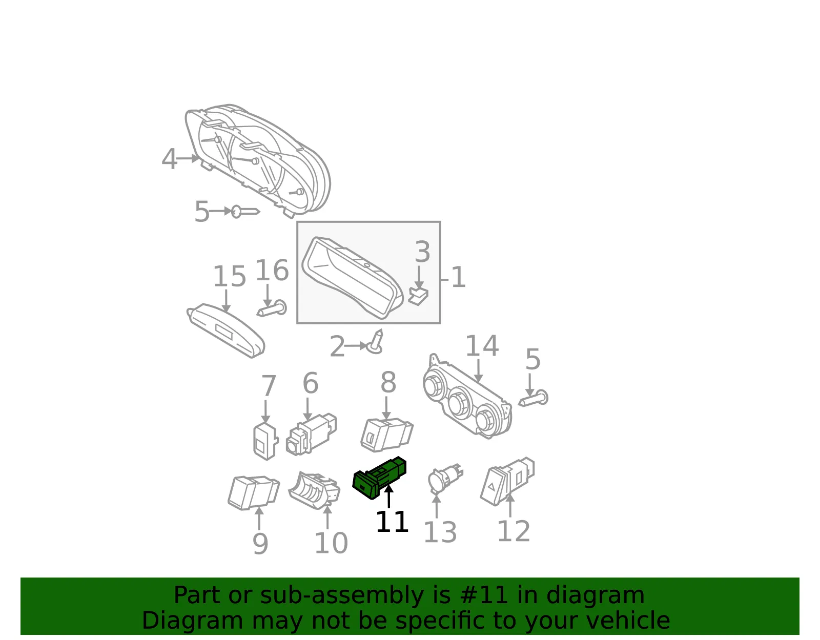 Defroster Switch - Kia (93710-2F100) - view 2