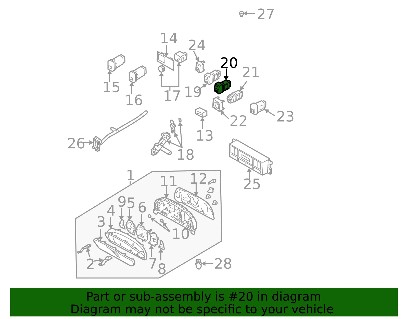 Defroster Switch - Kia (93710-3E000) - view 2