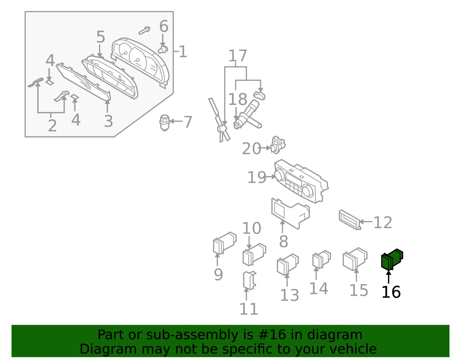 Defroster Switch - Kia (93710-3E510) - view 2