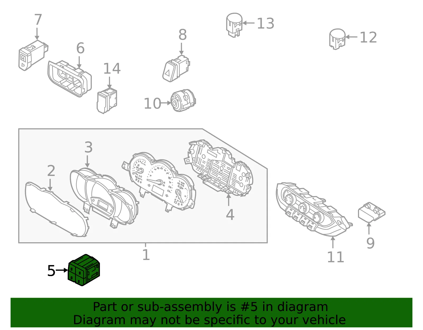 Stab Control Switch - Kia (93715-1W090CA) - view 2