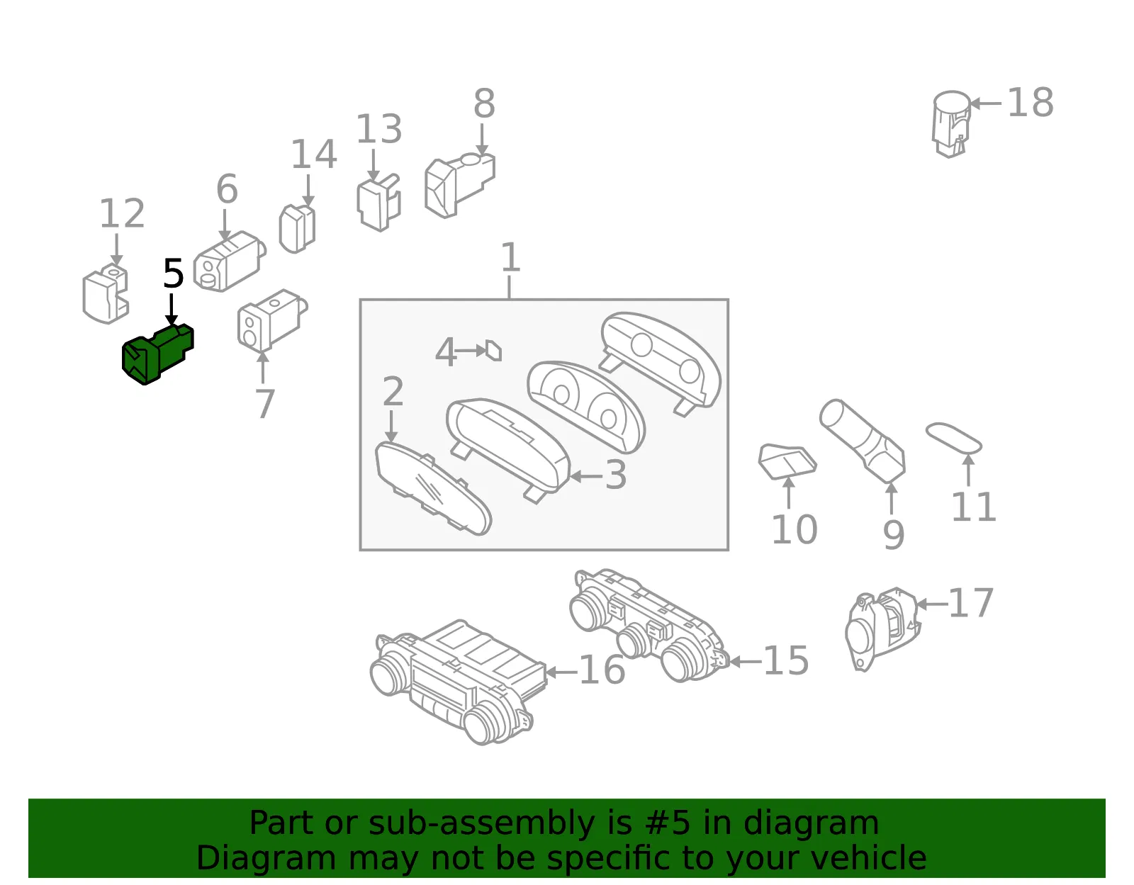 Defroster Switch - Kia (93720-2G000VA) - view 2