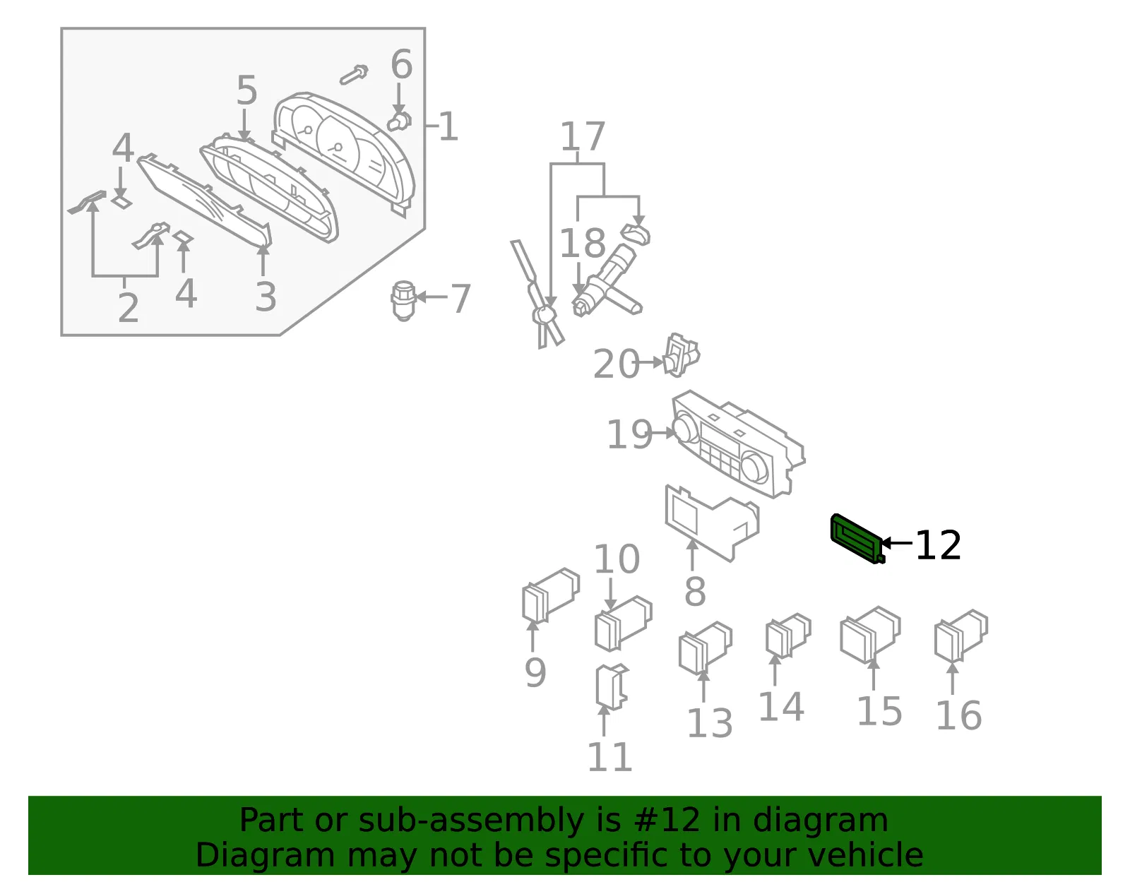 Switch Panel - Kia (93722-3E500) - view 2