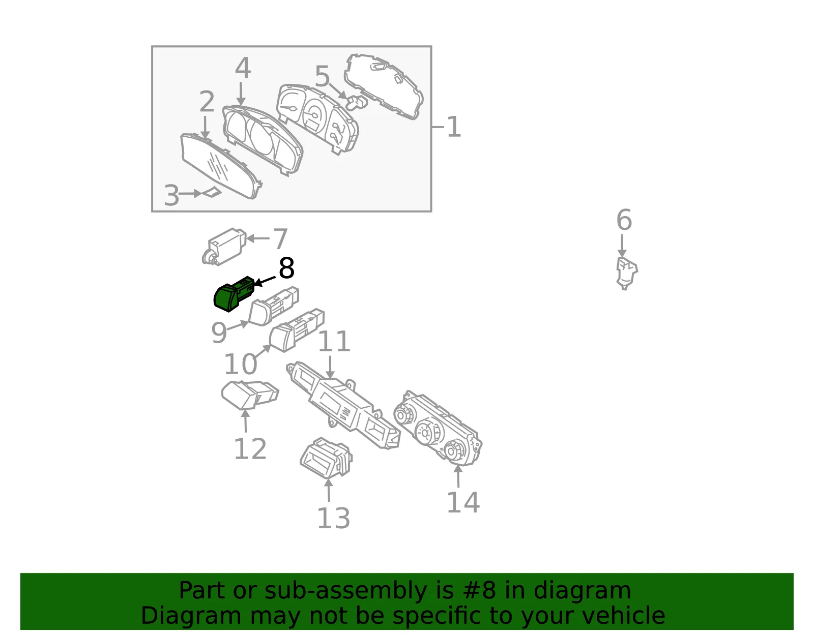 Switch Assembly - Kia (93750-1F000EZ) - view 2