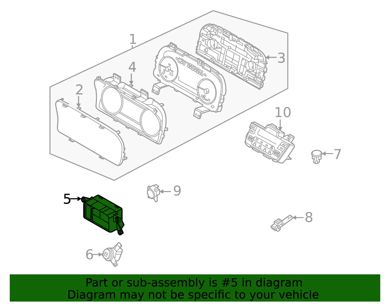 Stab Control Switch - Kia (93750-P4070WK) - view 2