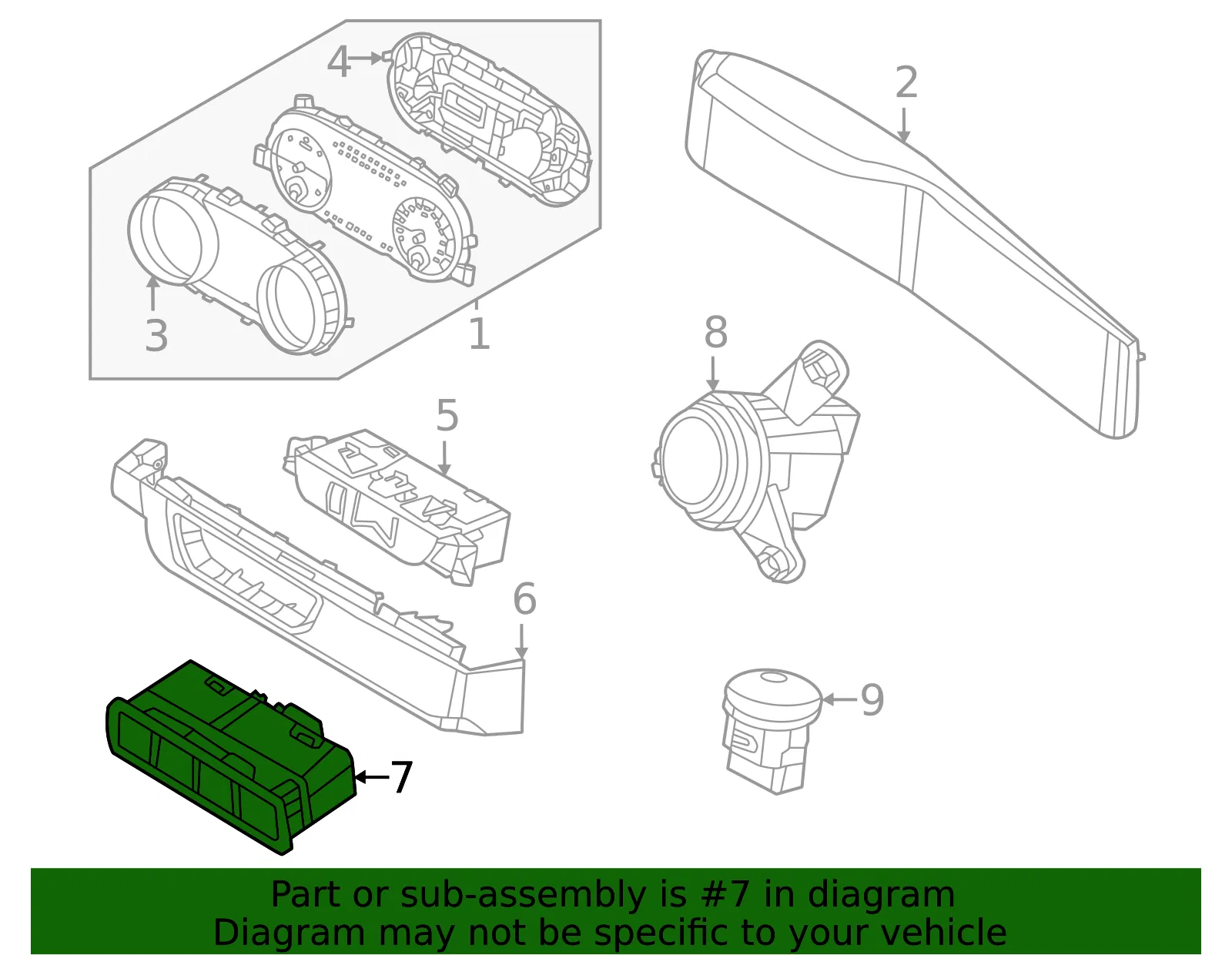 Multi Switch - Kia (93750-R0010GYT) - view 2