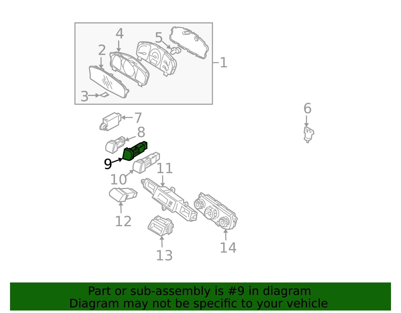 Switch Assembly - Kia (93770-1F000EZ) - view 2