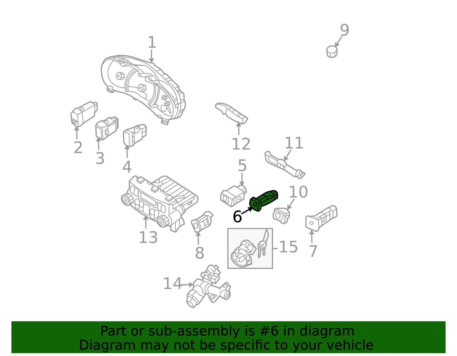 Stab Control Switch - Kia (93785-4D050VA) - view 2