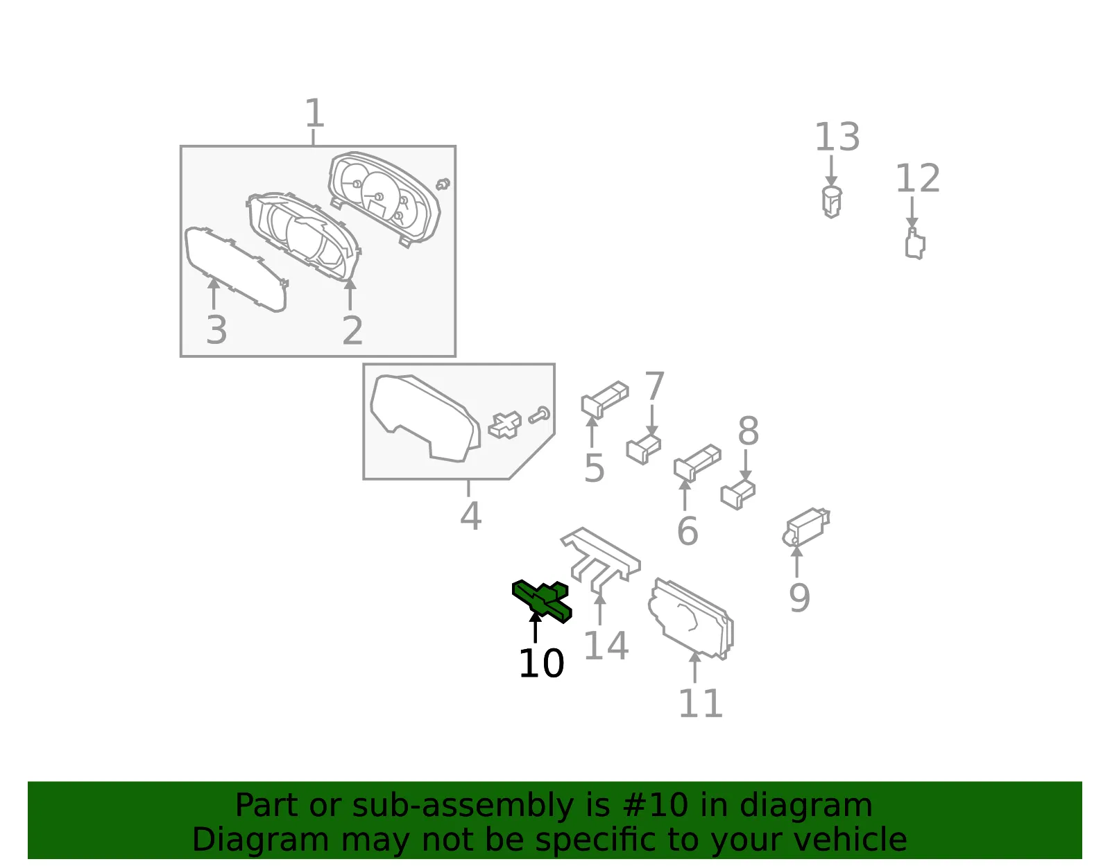 Hazard Switch - Kia (93790-1D000) - view 2