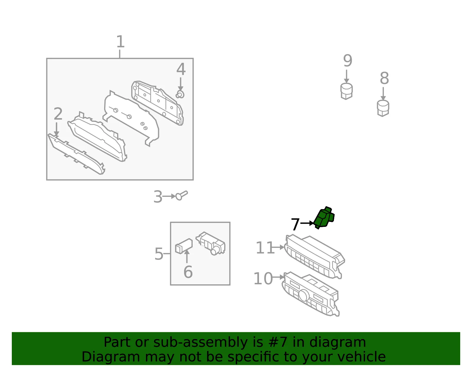 Hazard Switch - Kia (93790-2J100AR) - view 2