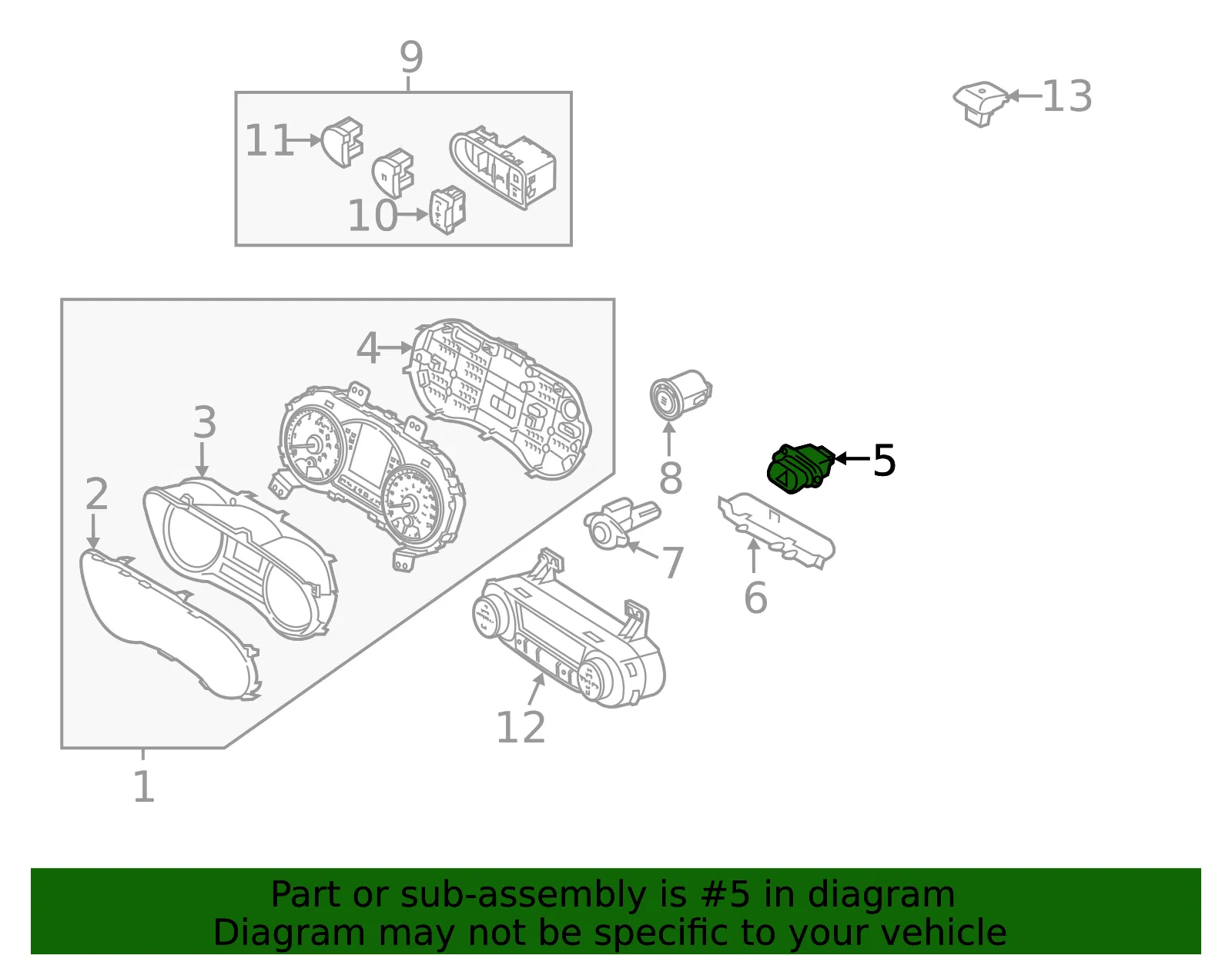 Hazard Switch - Kia (93790-A7000WK) - view 2
