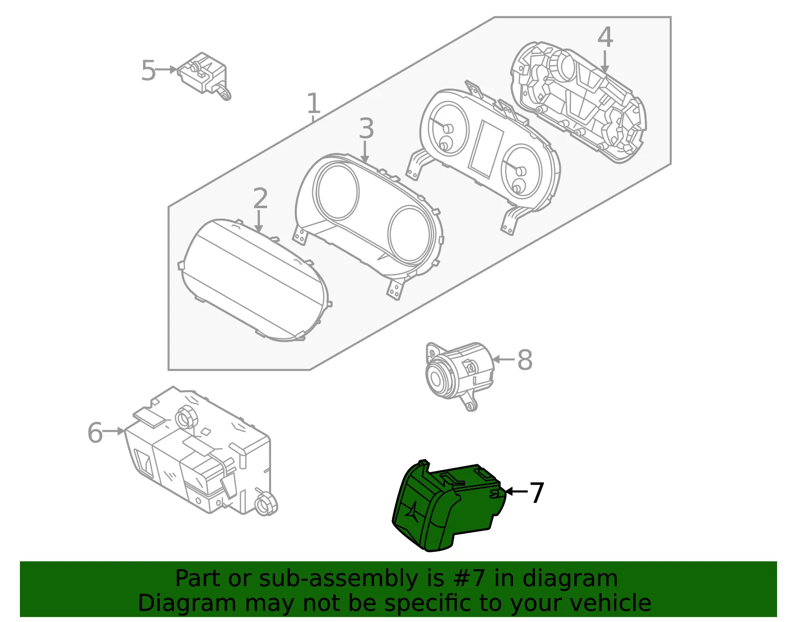 Hazard Switch - Kia (93790-L2000) - view 2