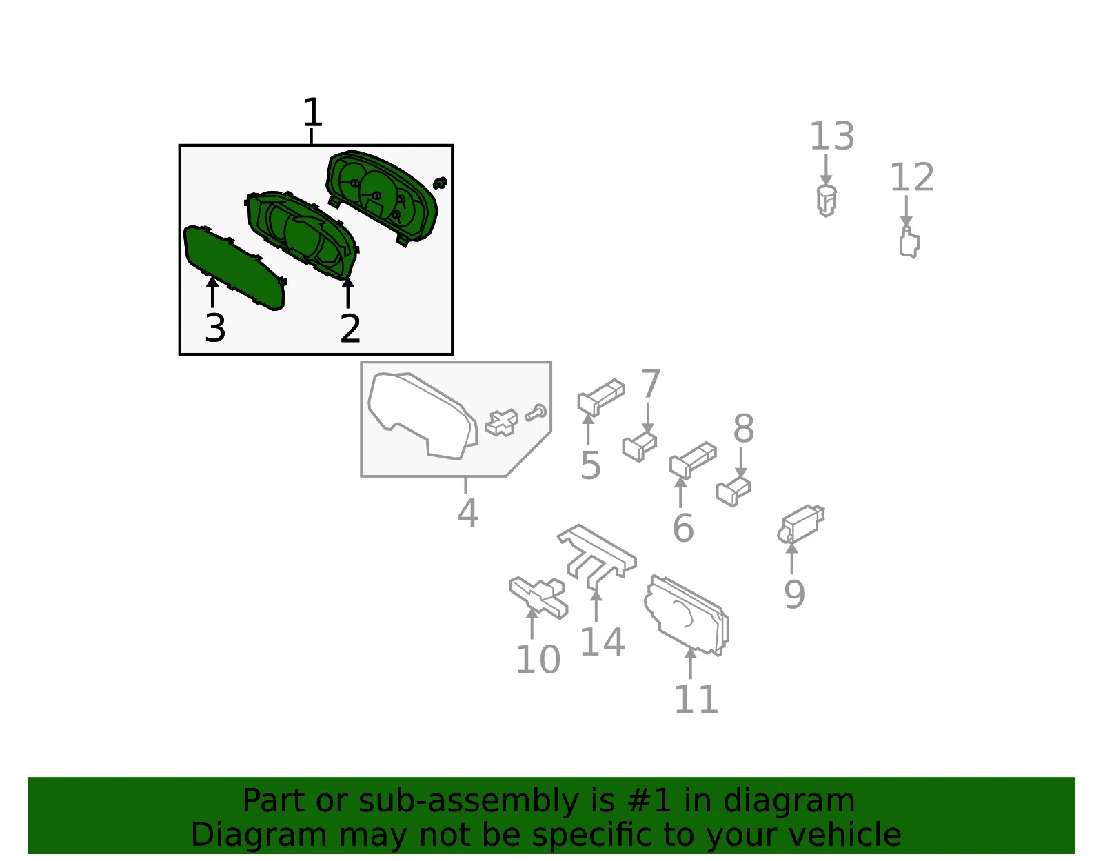 Inst Cluster - Kia (94001-1D427) - view 2