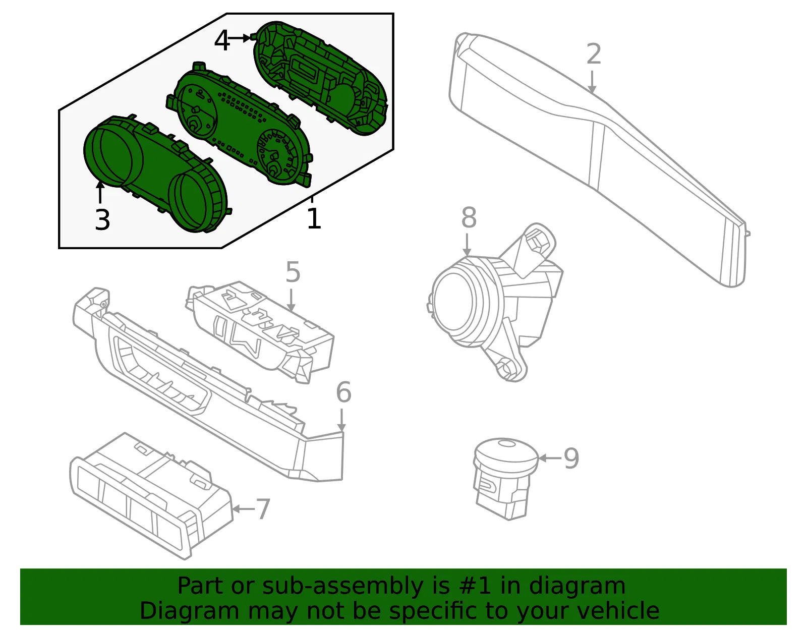 Cluster Assembly - Kia (94001-R0140) - view 2