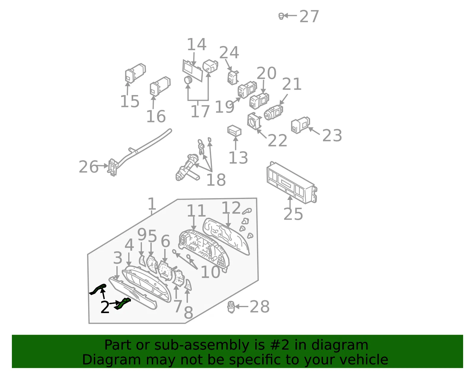Cluster Assembly Bracket - Passenger Side (RH) - Kia (94003-55021) - view 2