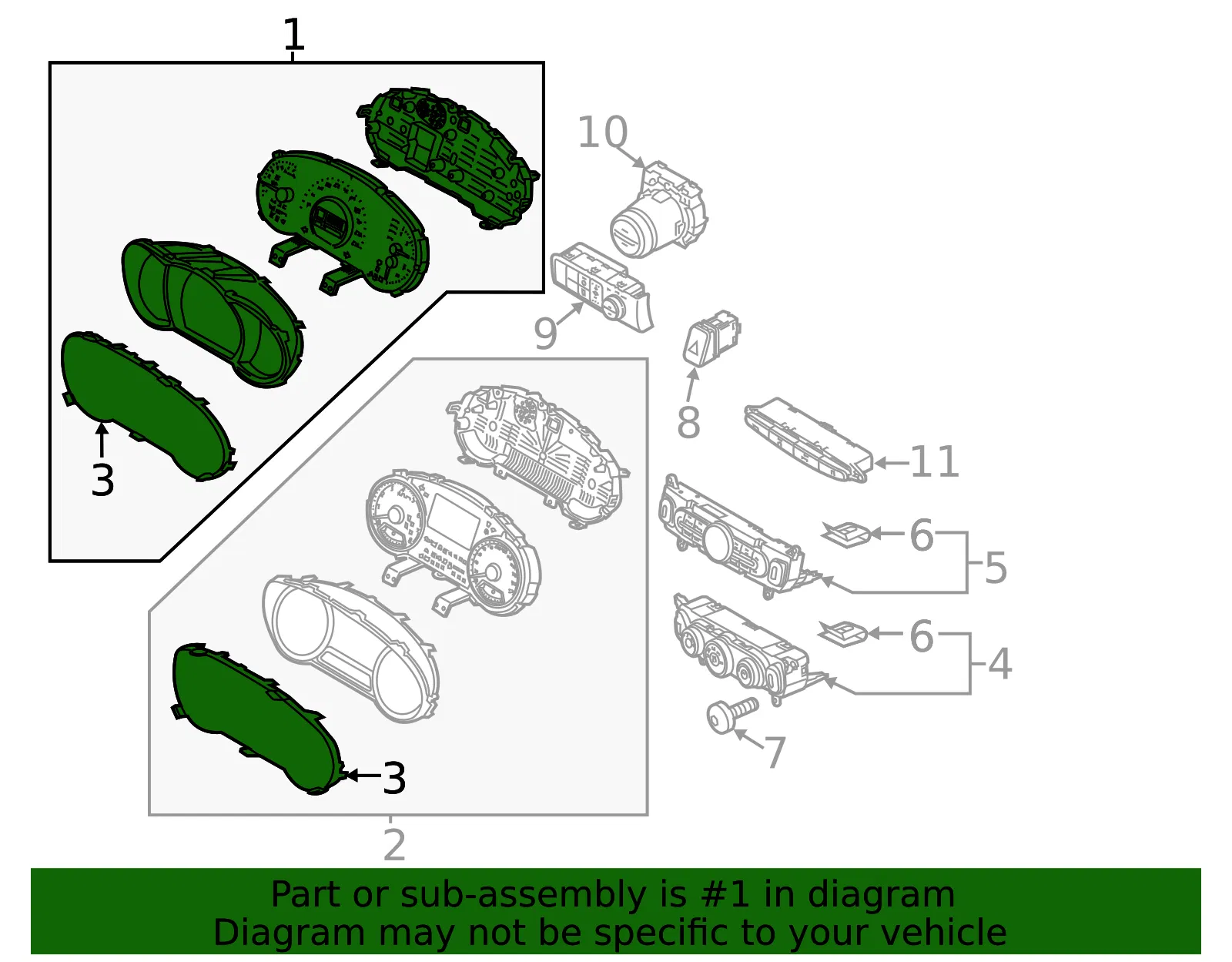 Cluster Assembly - Kia (94006-B2700) - view 2