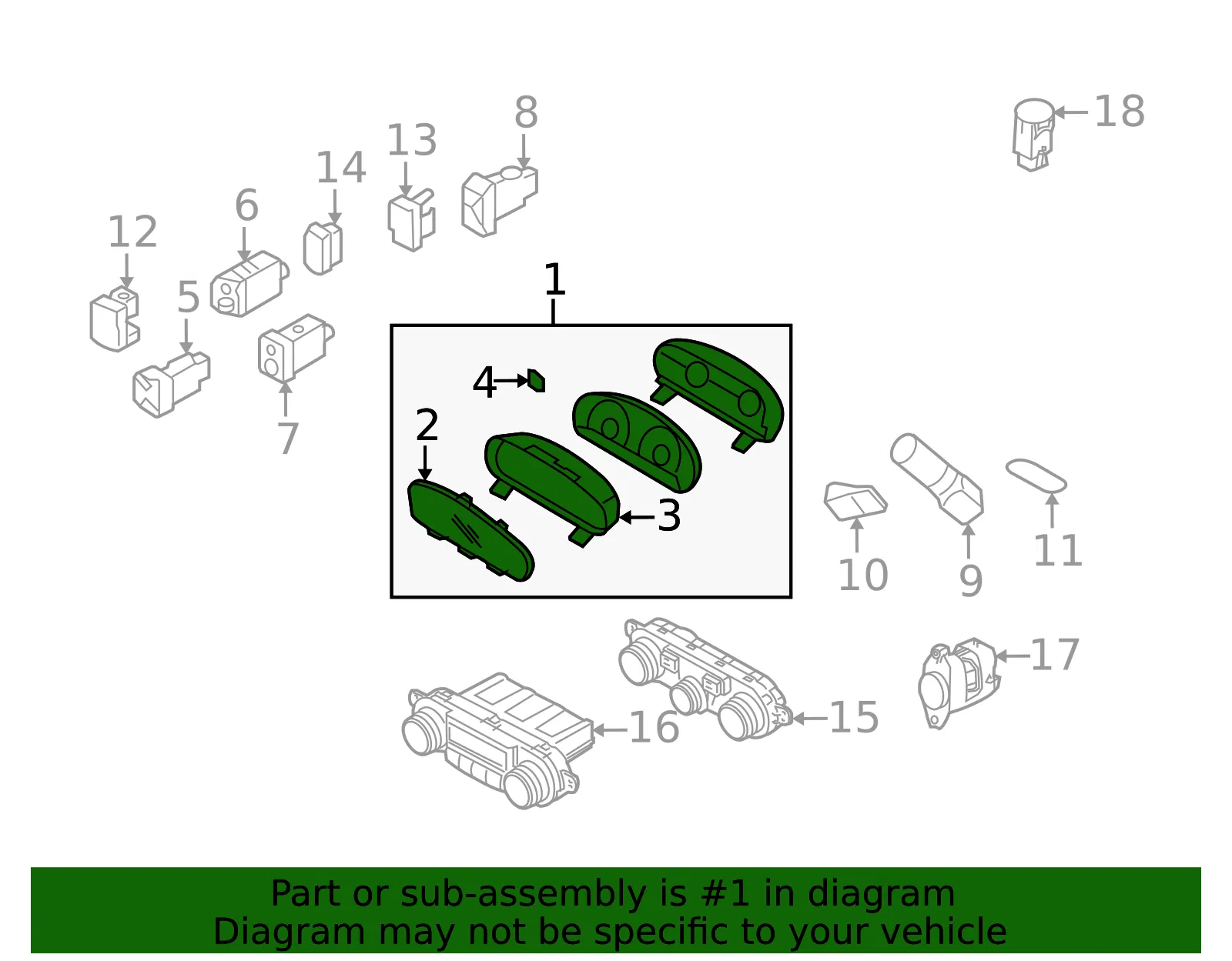Cluster Assembly - Kia (94011-2G320) - view 2