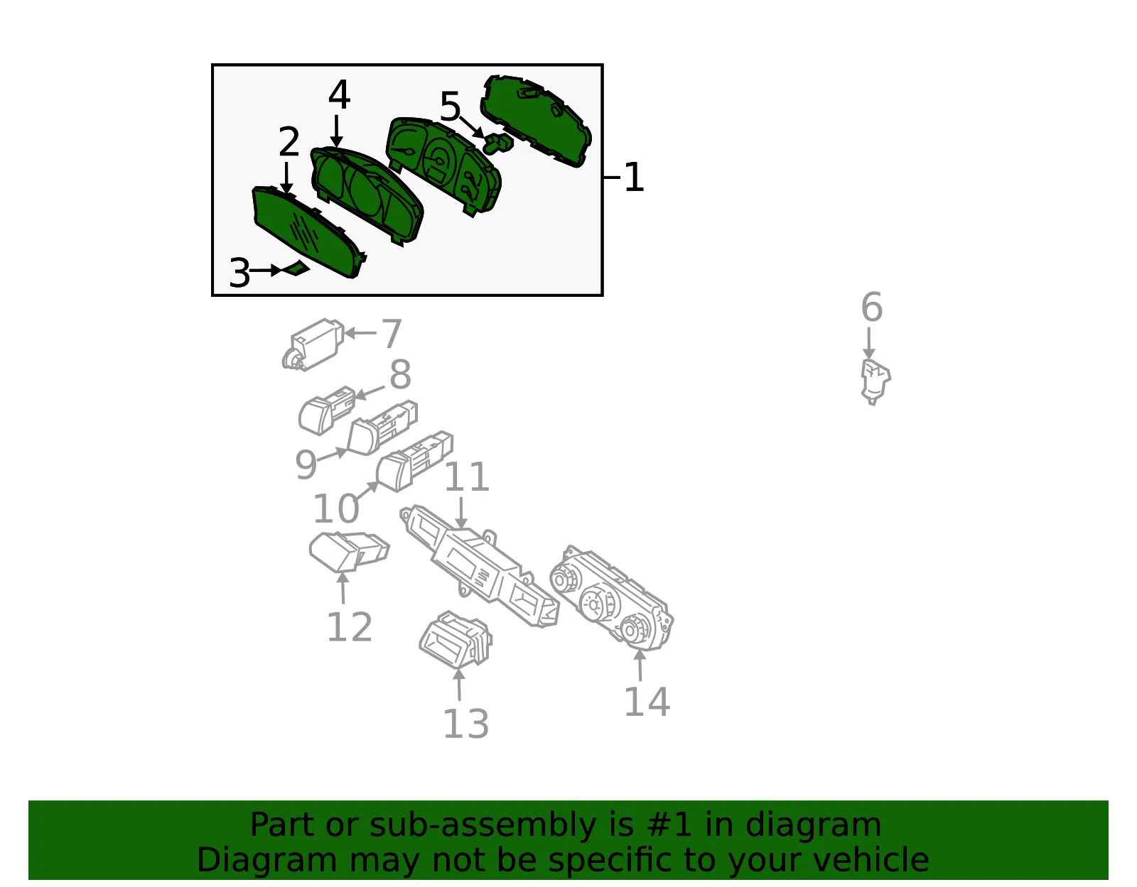 Instrument Cluster - Kia (94021-1F521) - view 2