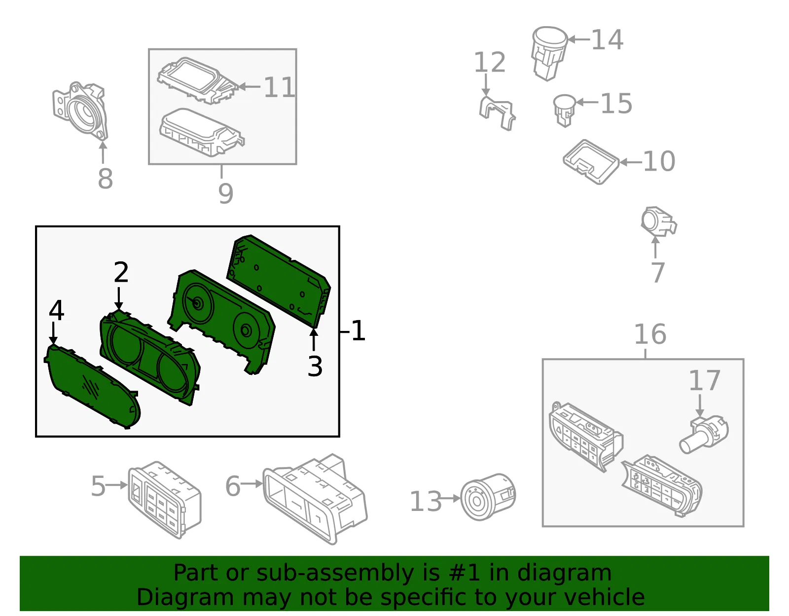 Cluster Assembly - Kia (94021-3T040) - view 2