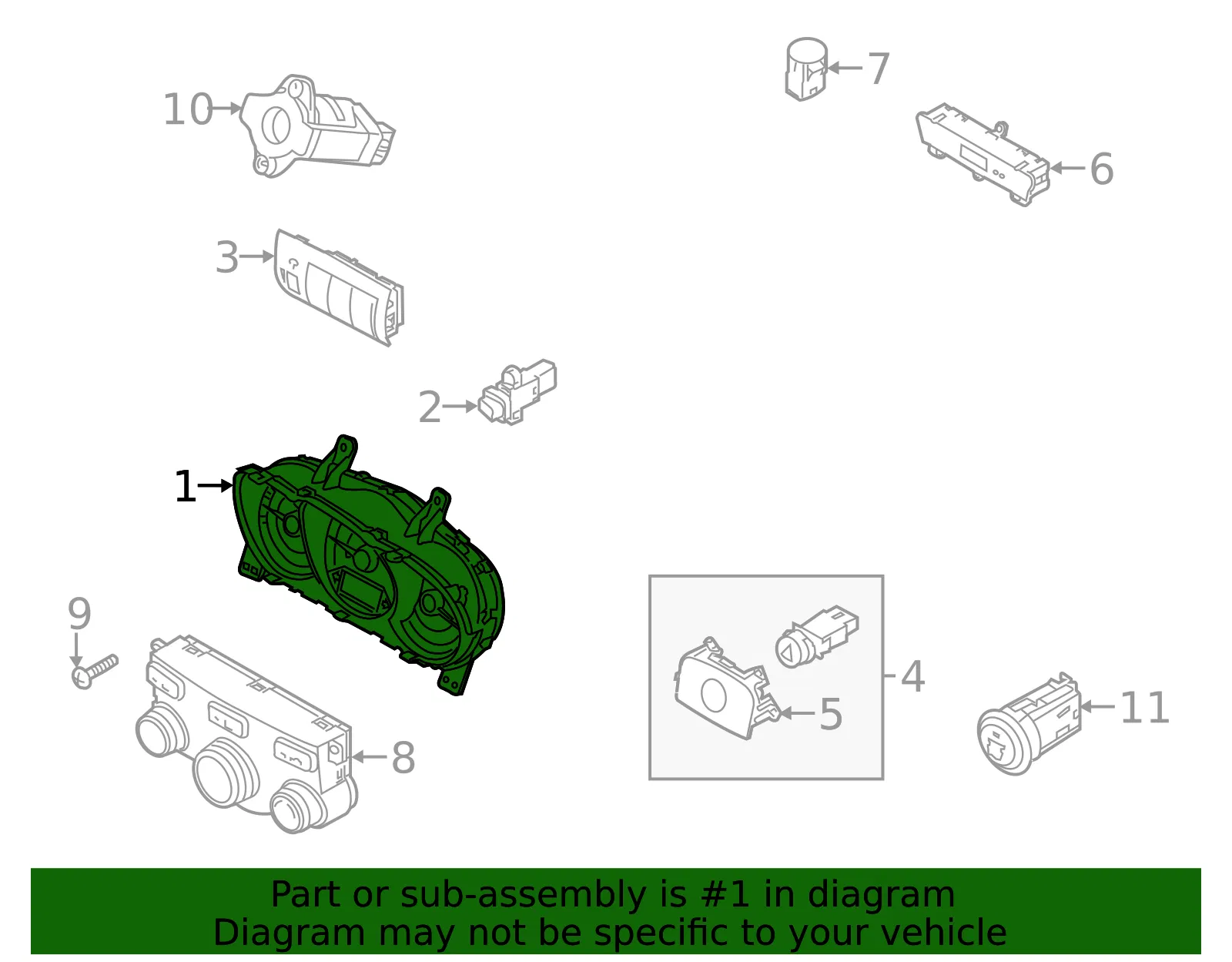 Cluster - Kia (94041-1M070) - view 2