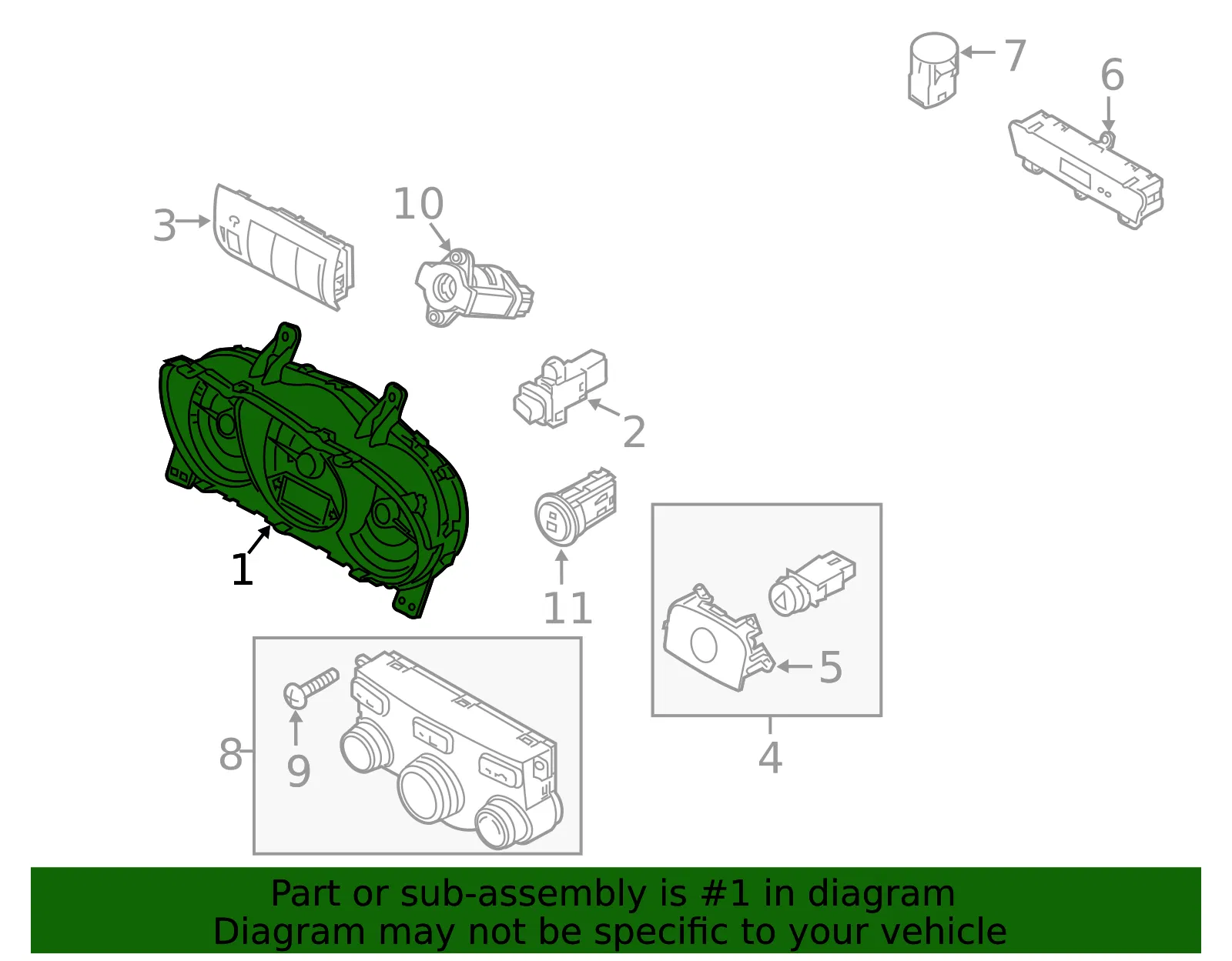 Cluster - Kia (94041-1M710) - view 2
