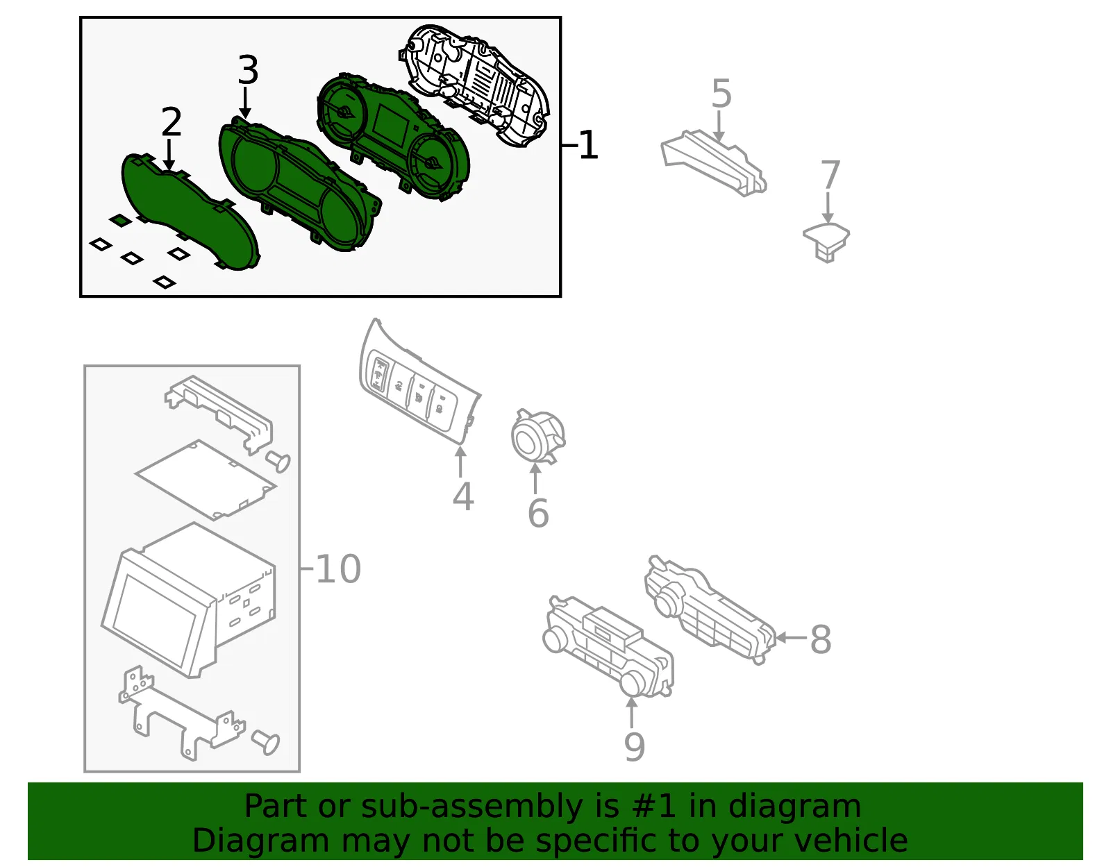 Cluster Assembly - Kia (94041-4U010) - view 2