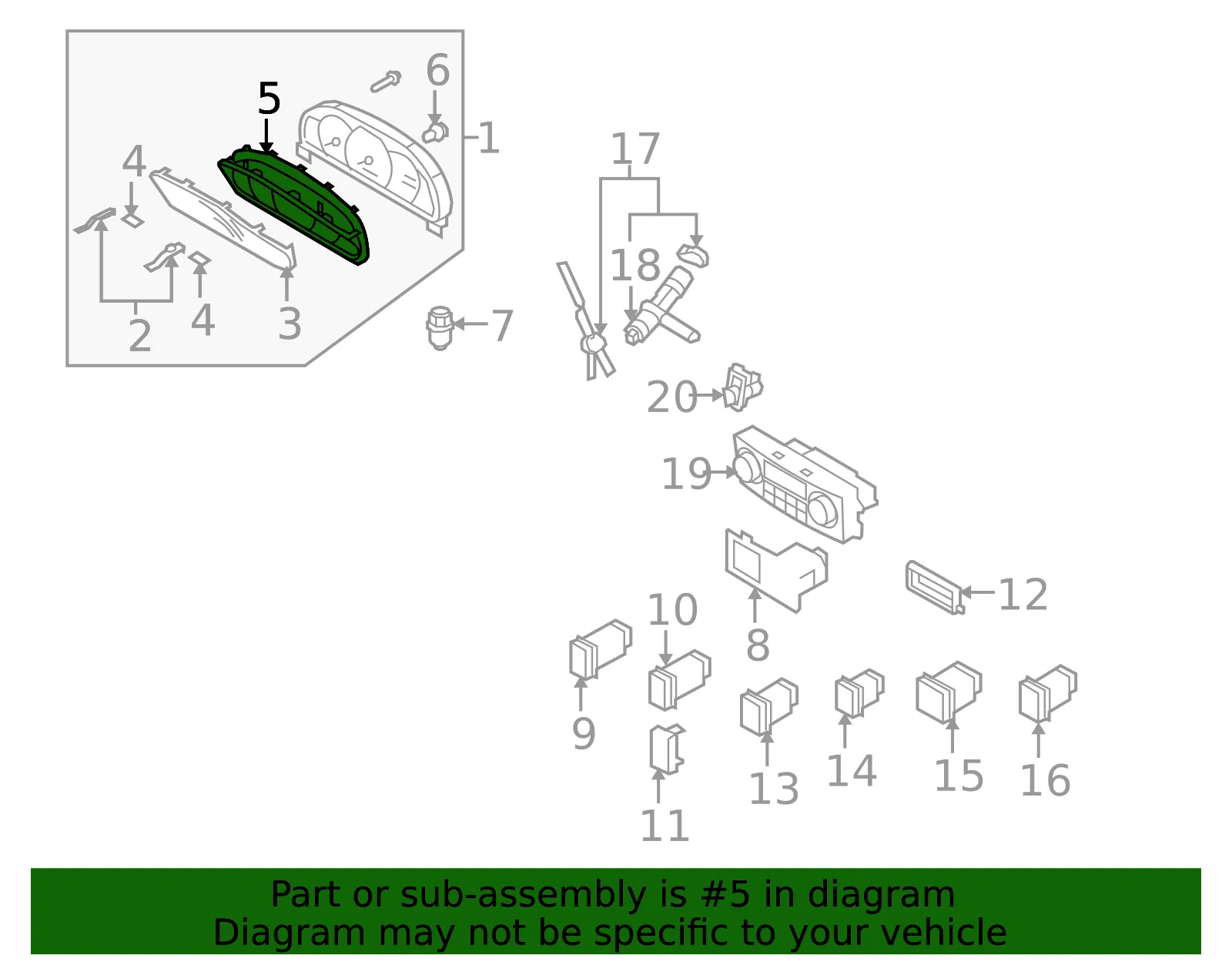 Cluster Bezel - Kia (94360-3E500) - view 2