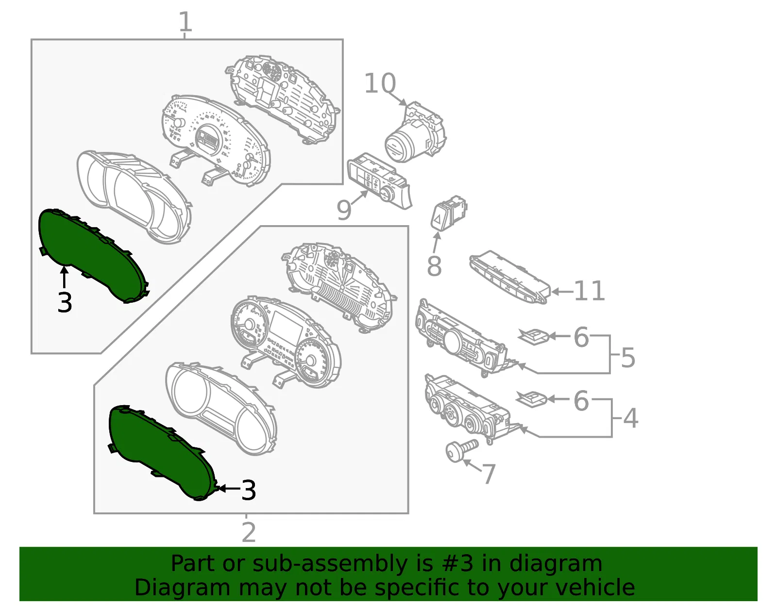 Cluster Lens - Kia (94360-B2000) - view 2