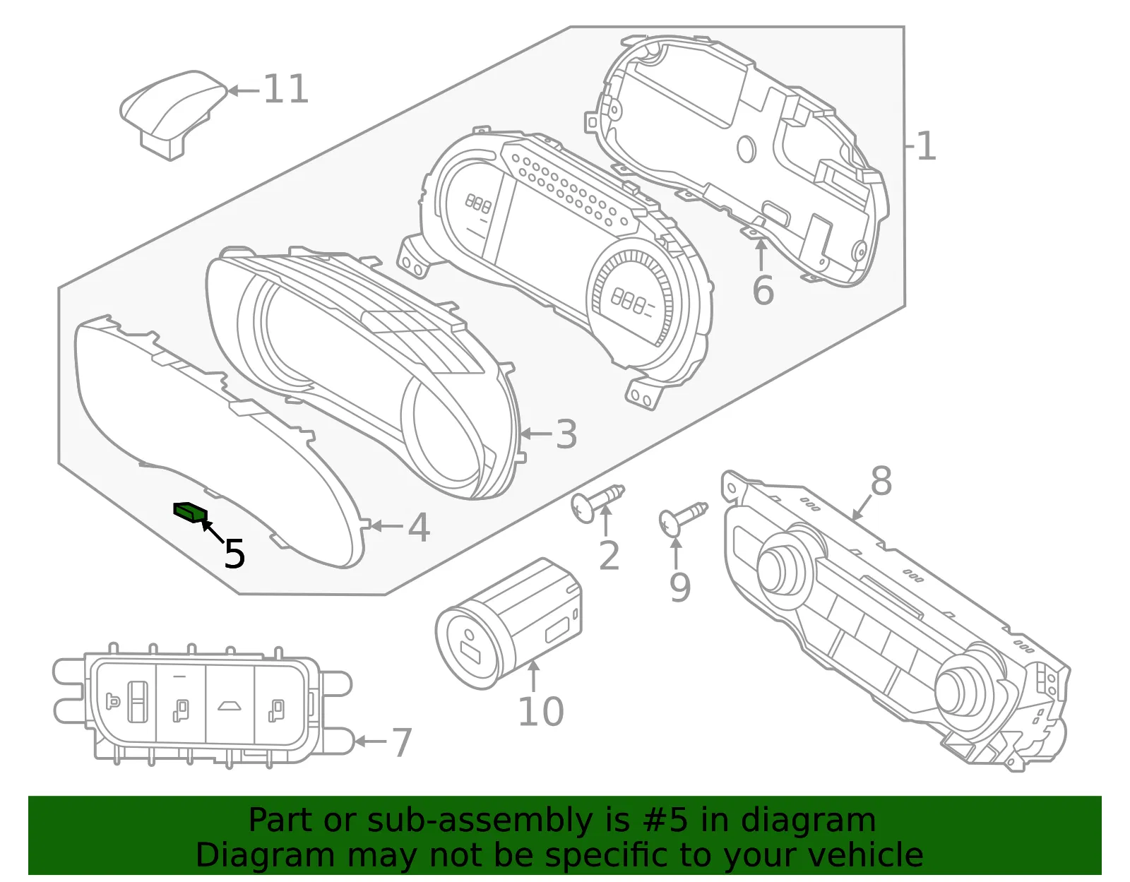 Cluster Lens Cushion - Kia (94363-G5200) - view 2