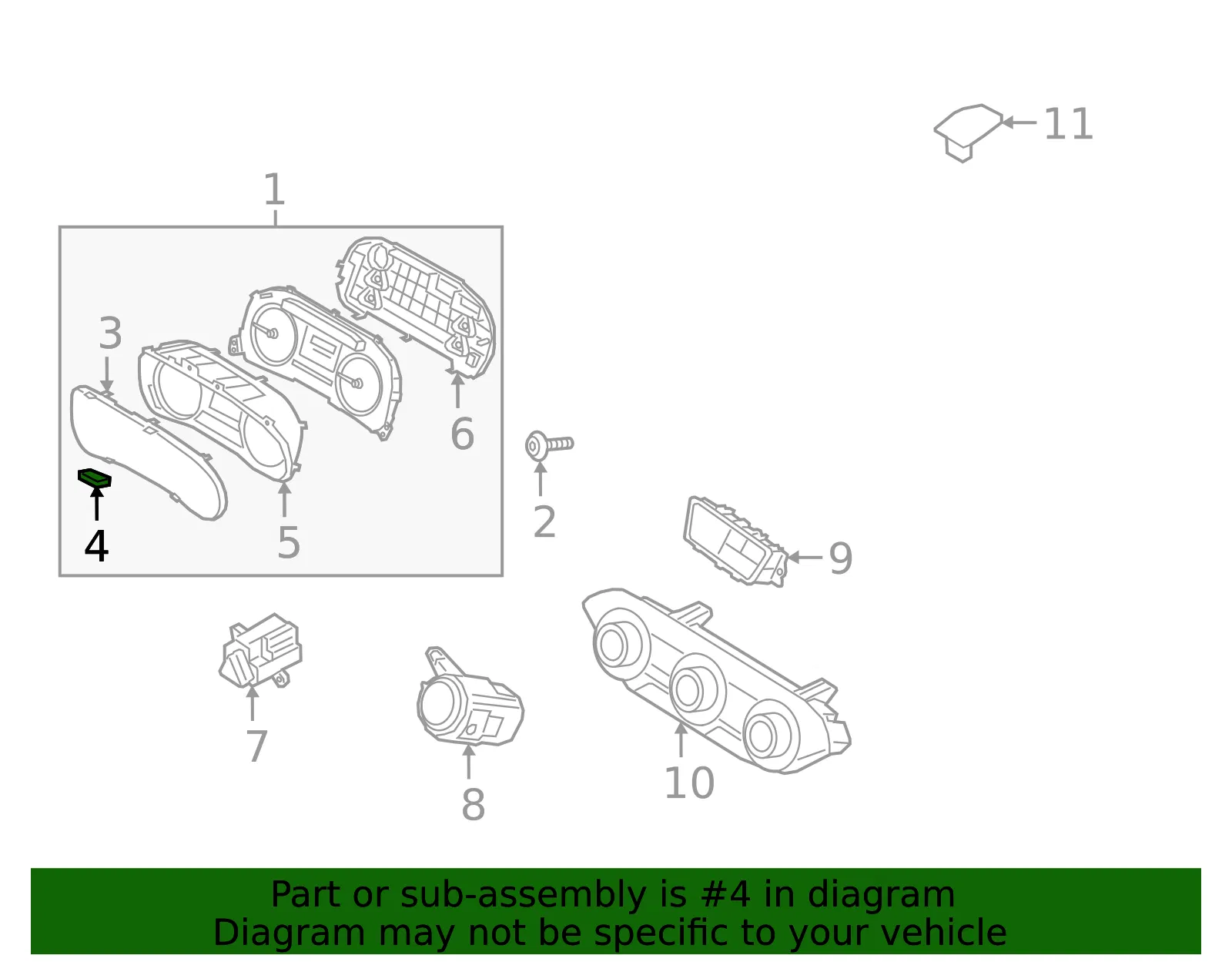 Cluster Lens Cushion - Kia (94363-M6000) - view 2
