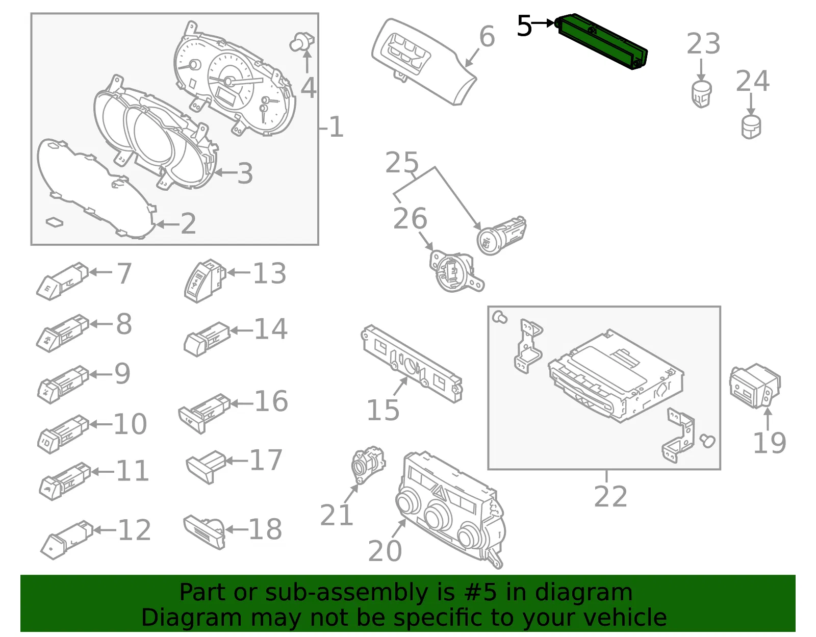 Clock - Kia (94510-1U000CA) - view 2