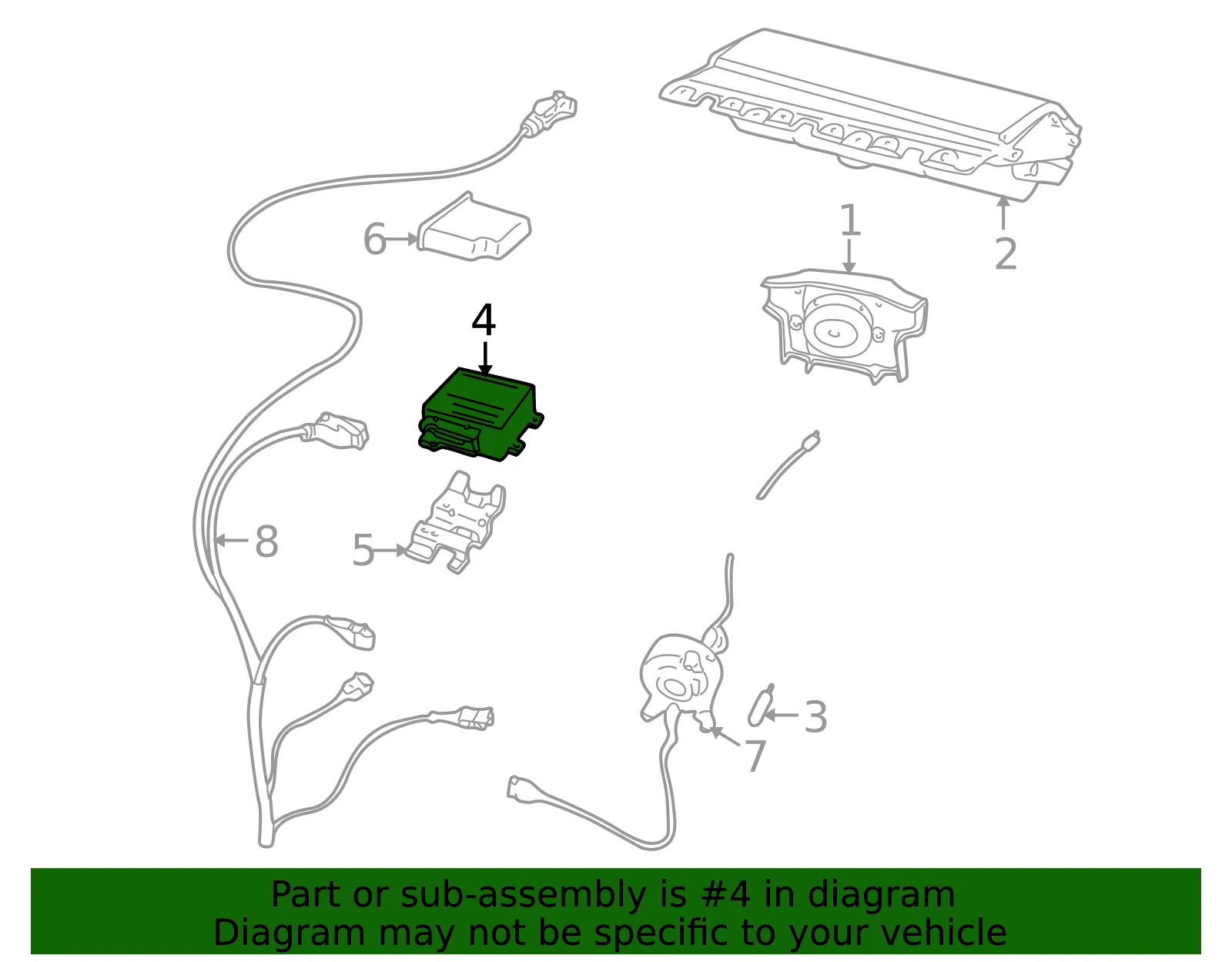 Air Bag Control Module - Volvo (9472727) - view 2