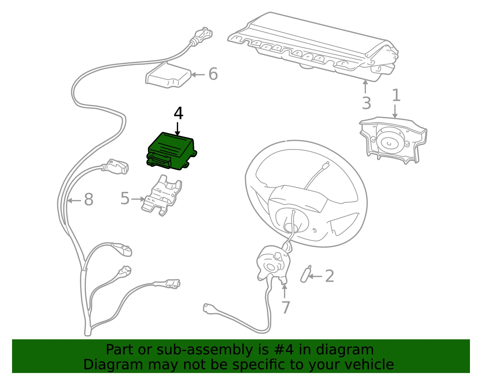 Air Bag Control Module - Volvo (9472730) - view 2