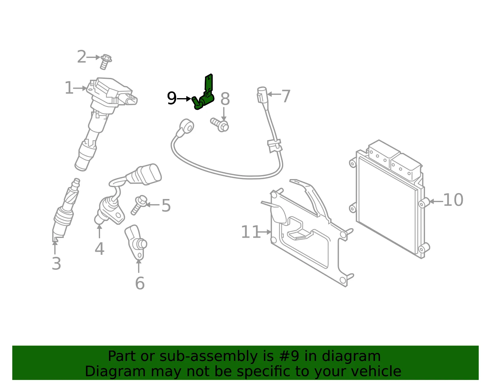 Knock Sensor Bracket - Kia (94751-2CTA0) - view 2