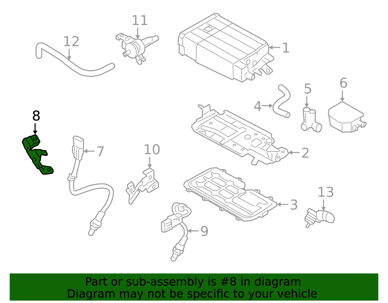Ft Oxygen Sensor Bracket - Kia (94760-3F350) - view 2