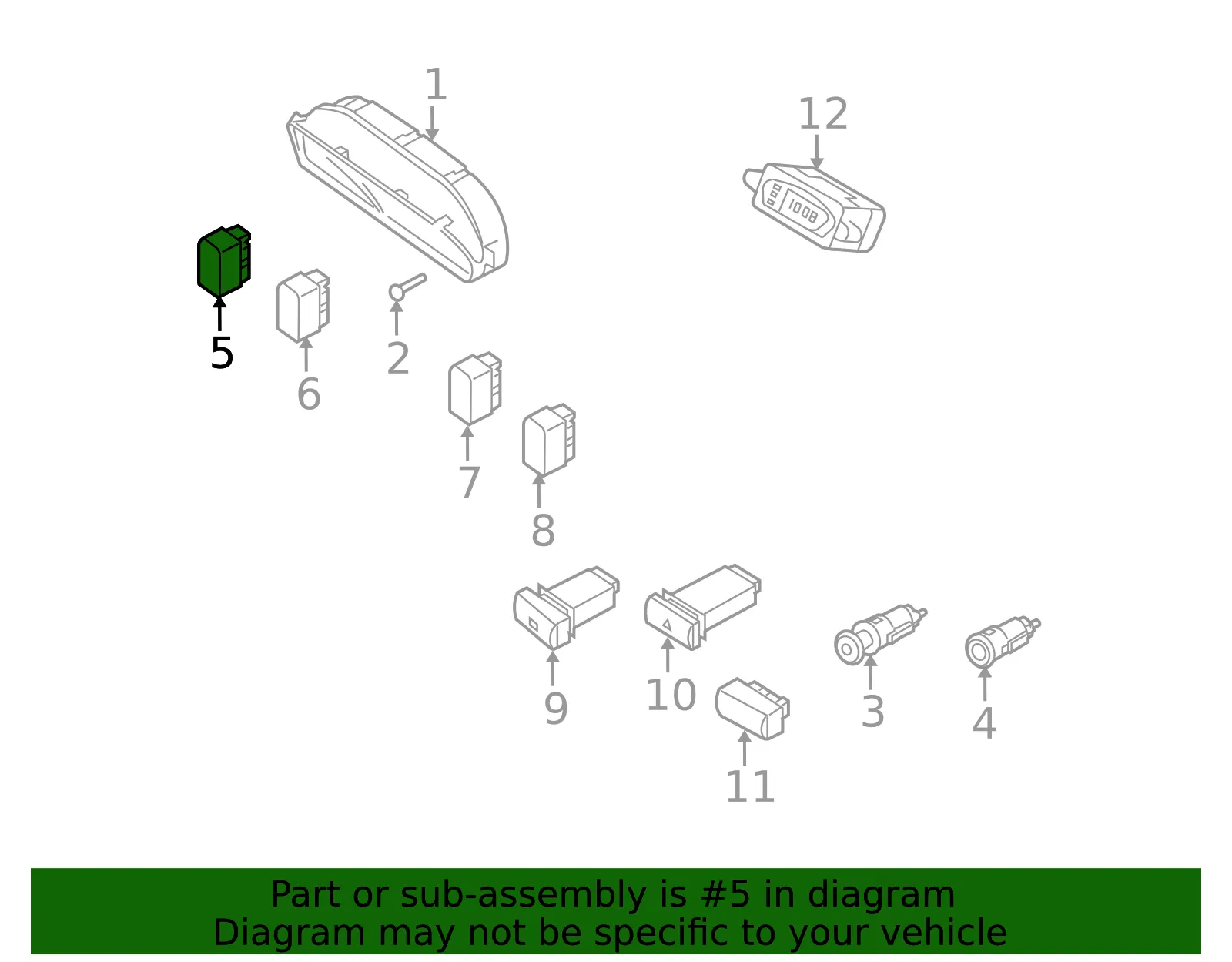 Dimmer Switch - Kia (94900-FD10008) - view 2