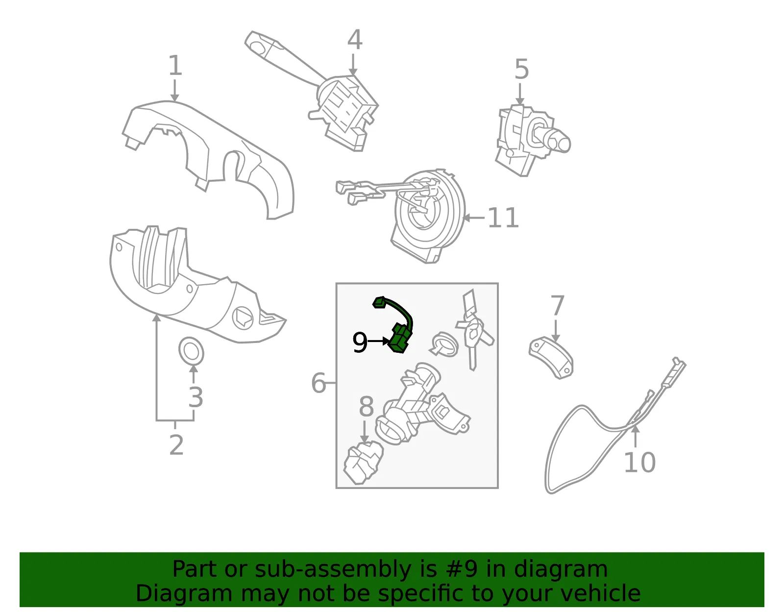 Warning Switch - Kia (95412-1E000) - view 2