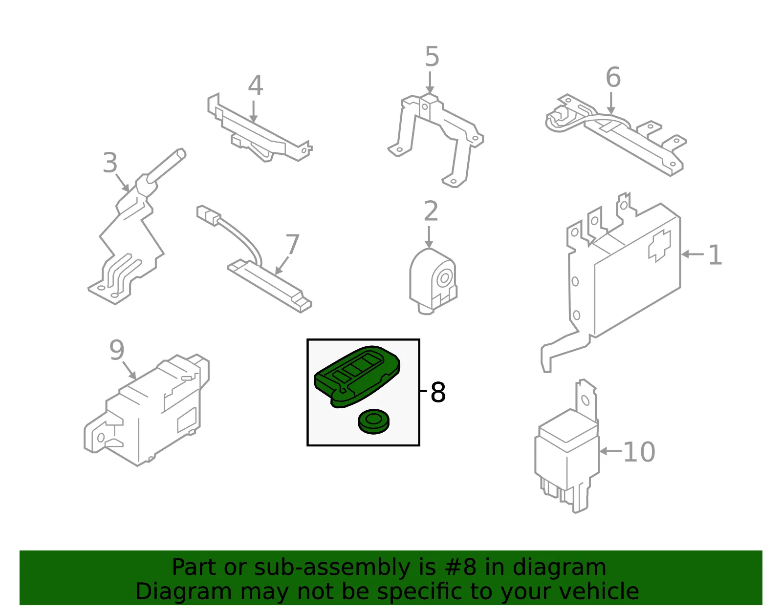 Keyless Entry Transmitter - Kia (95430-3W700) - view 2