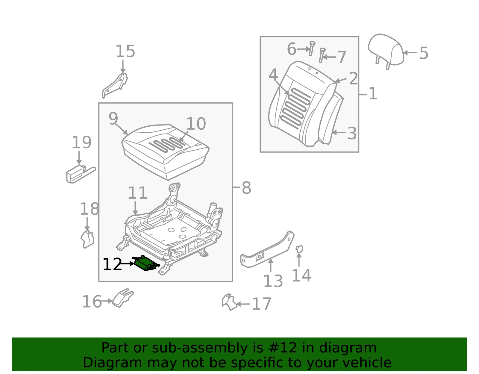 Memory Module - Driver's Side (LH) - Kia (95450-3F310) - view 2