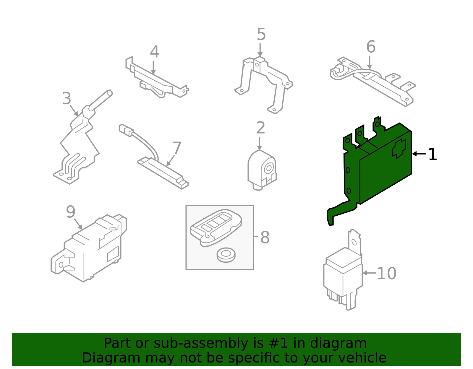 Control Module - Kia (95480-3W501) - view 2