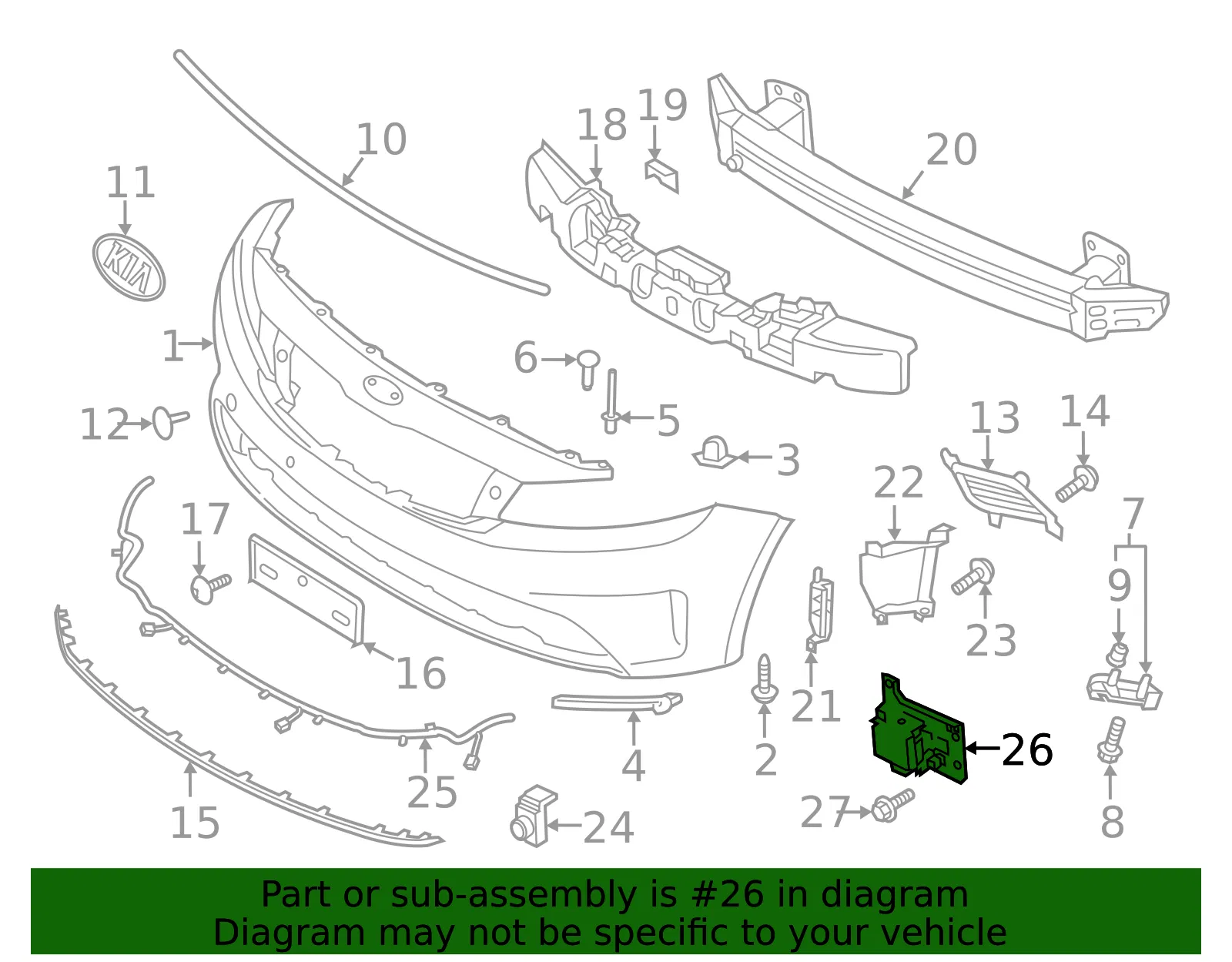 Distance Sensor - Kia (95650-B0000) - view 2