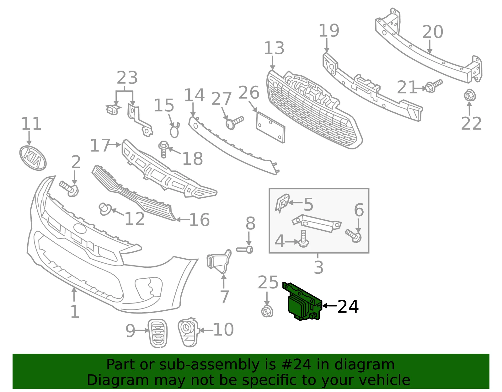 Sensor - Kia (95650-H9000) - view 2