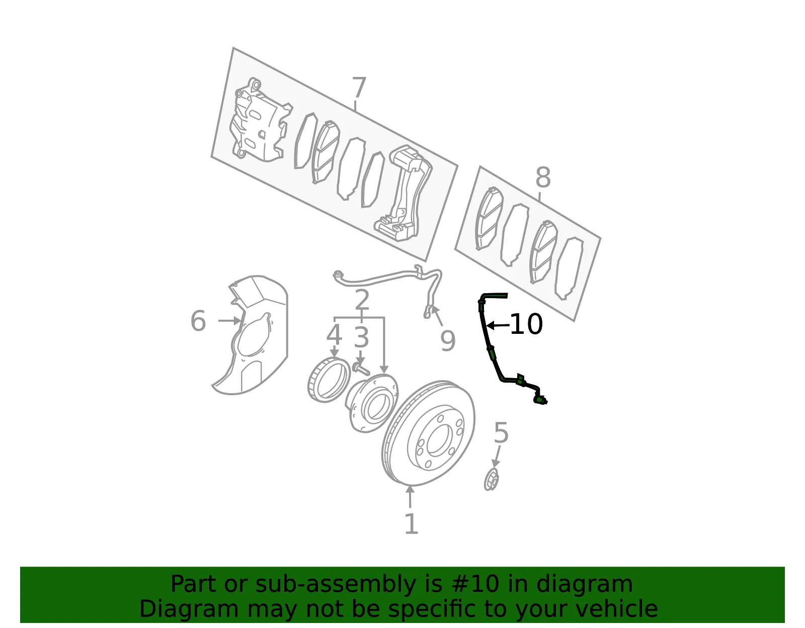 Front Speed Sensor - Passenger Side (RH) - Kia (95671-3E310) - view 2