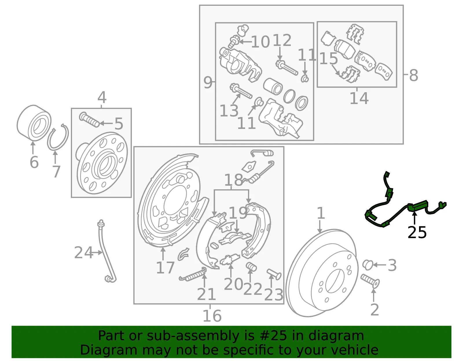 Rear Speed Sensor - Driver's Side (LH) - Kia (95680-2S500) - view 2