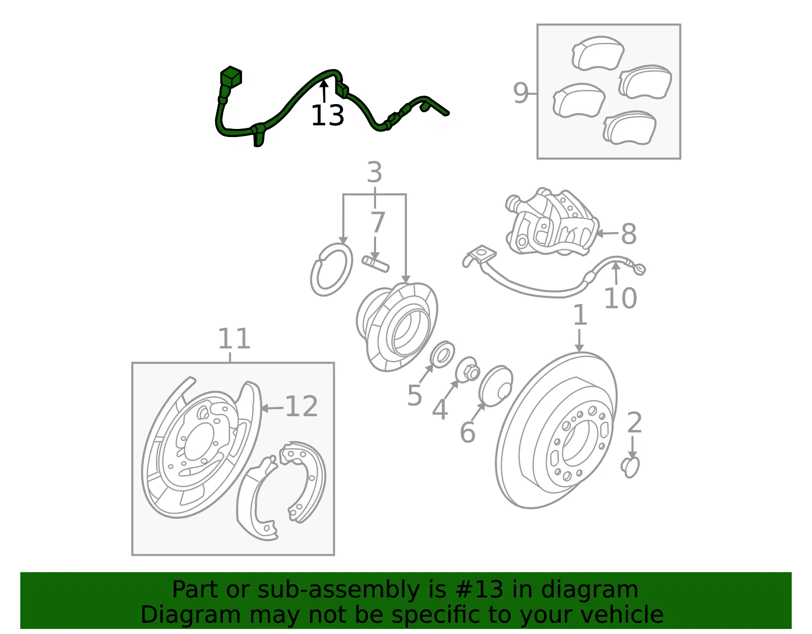 Rear Speed Sensor - Driver's Side (LH) - Kia (95680-4D000) - view 2