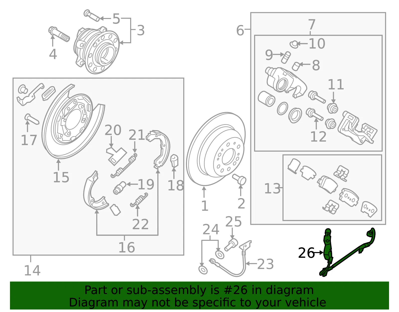 Rear Speed Sensor - Kia (95680-C5000) - view 2