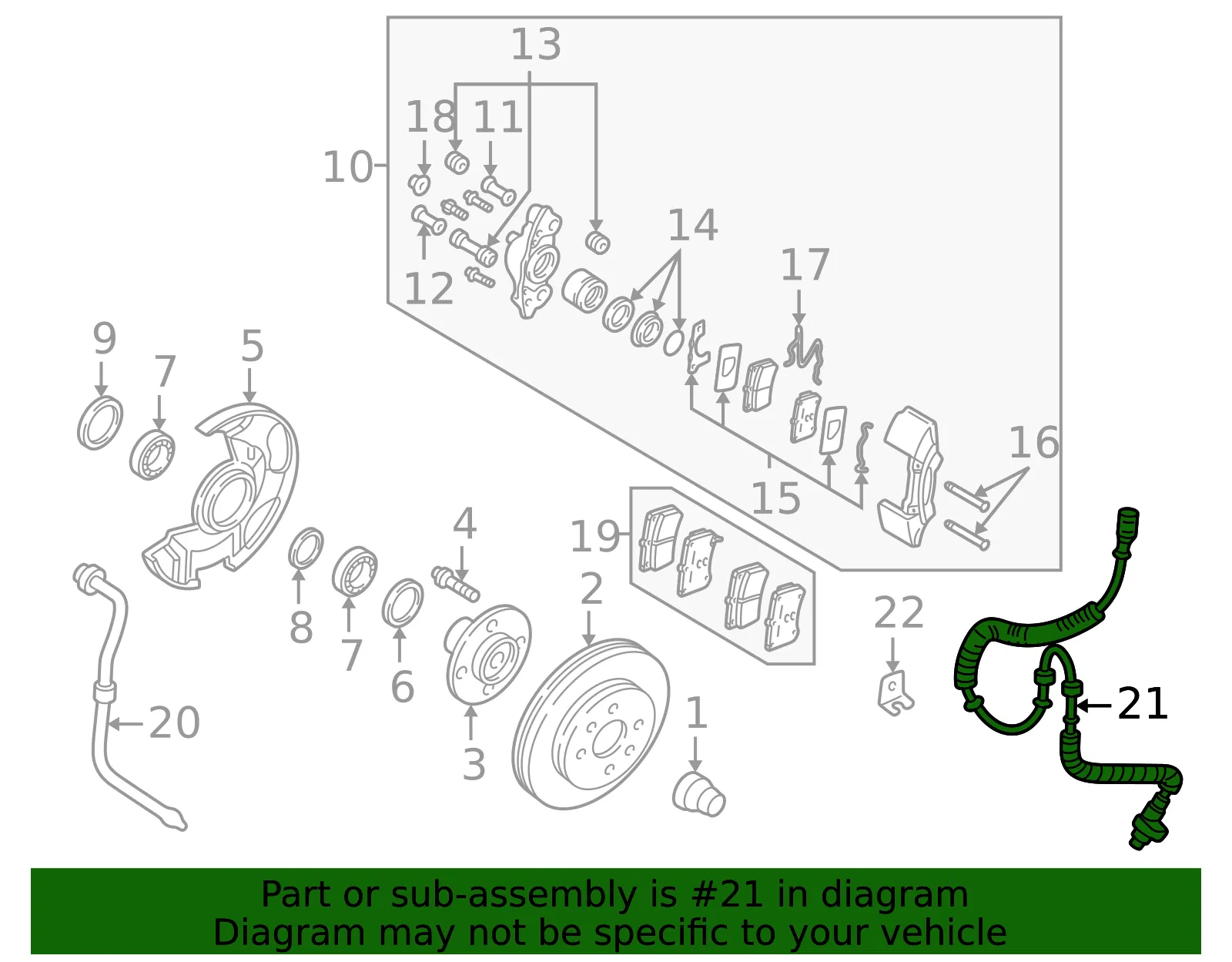 ABS Sensor Wire - Kia (95680-FD000) - view 2
