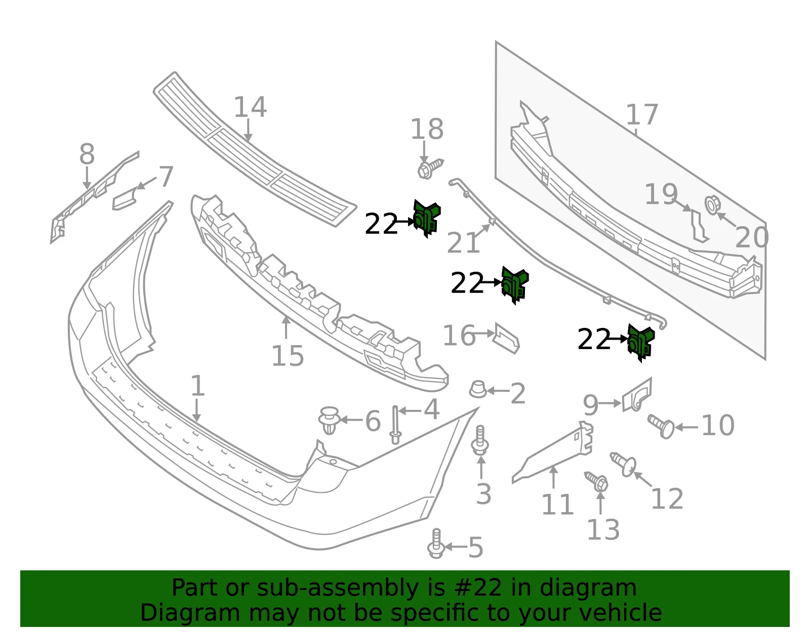Reverse Sensor - Kia (95700-4D520ABP) - view 2